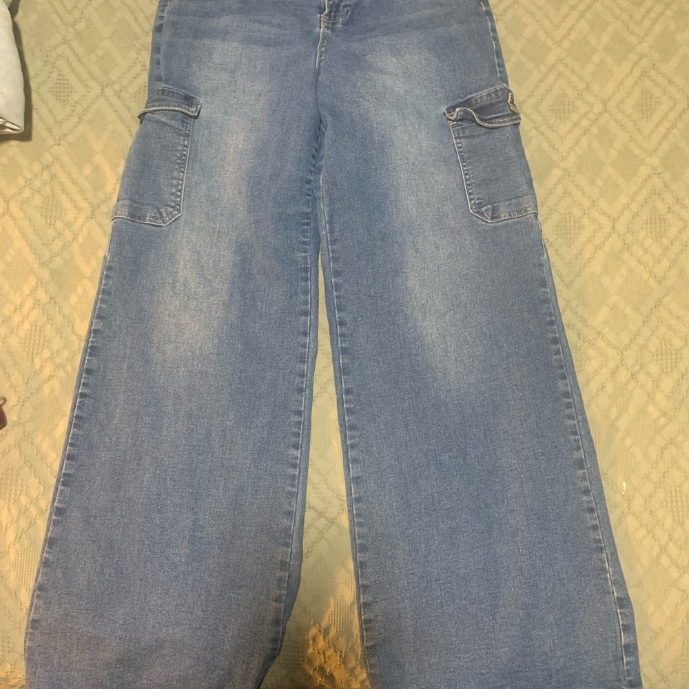 YMI Blue Flare Wide Leg Jeans